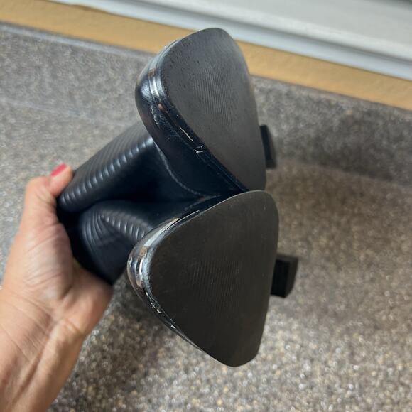 G by Guess Ankle High Heel Booties Womens 10M Black Faux Leather Zip Pointed Toe - Picture 6 of 11